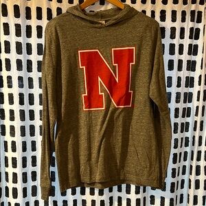 Nebraska Long Sleeve Tee with Hood